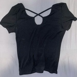 Black fitted tee